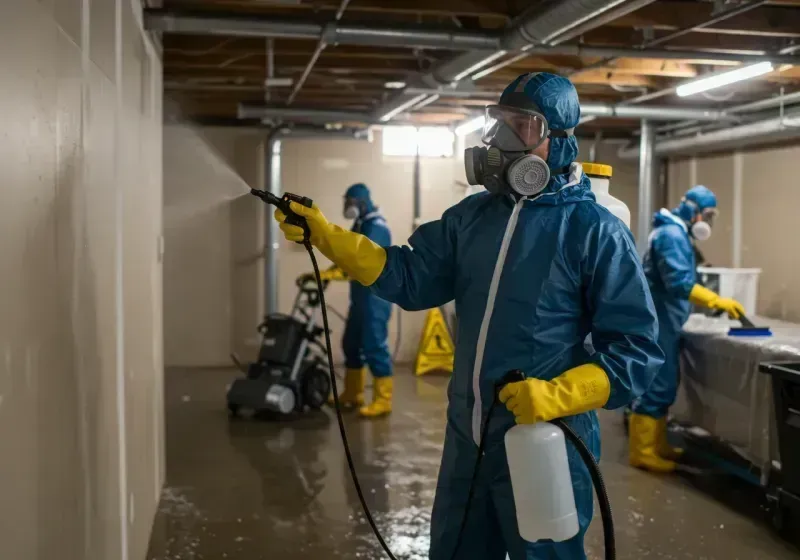 Basement Sanitization and Antimicrobial Treatment process in Baker County, FL