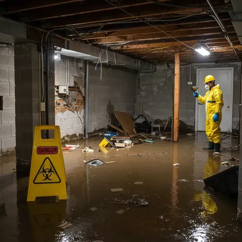 Flooded Basement Electrical Hazard in Baker County, FL Property