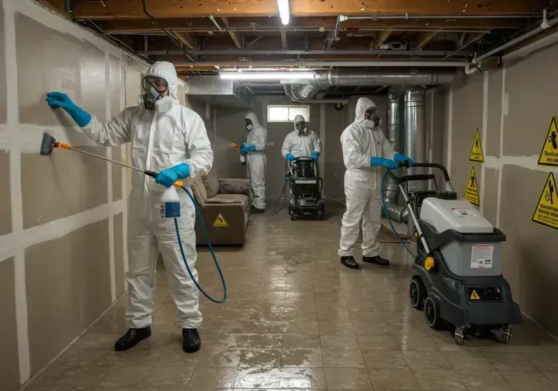 Basement Moisture Removal and Structural Drying process in Baker County, FL